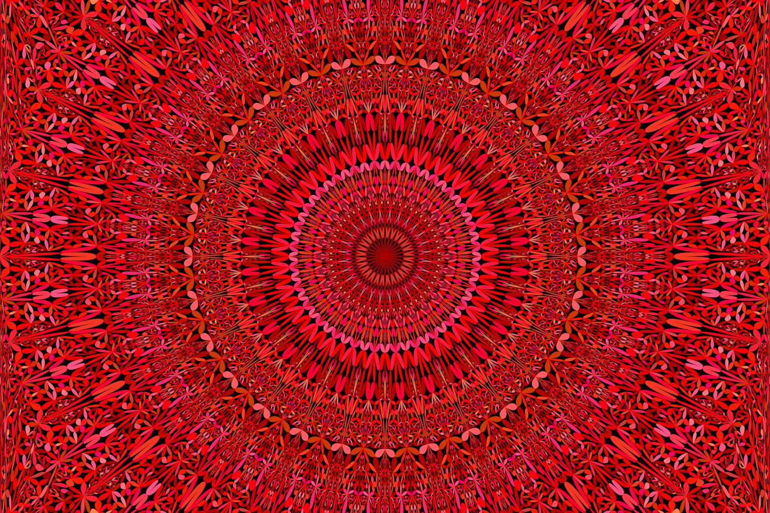 Red mandala pattern